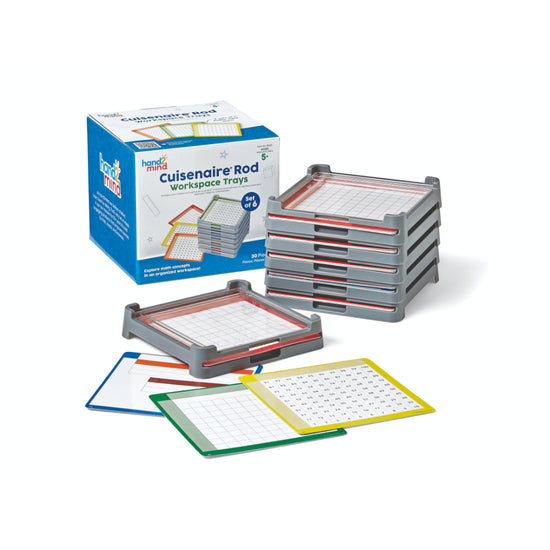 Greenbean - Cuisenaireﾂｮ Rod Workspace Trays - Set of 6
