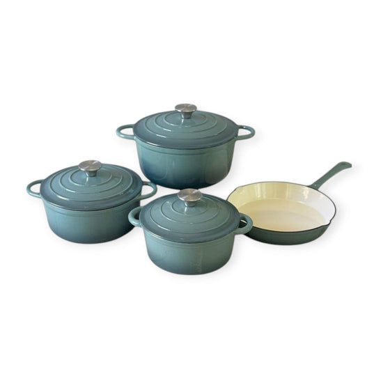 Cast Iron 7 Piece Cookware Pot Set Sea Salt CH1086