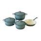 Cast Iron 7 Piece Cookware Pot Set Sea Salt CH1086