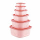 MASTERCOOK MARINA 6PC SQUARE CONTAINER SET- PINK MCH 06