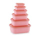 MASTERCOOK MARINA 6PC RECTANGULAR CONTAINER SET- PINK MCH 09