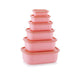 MASTERCOOK MARINA 6PC RECTANGULAR CONTAINER SET- PINK MCH 09