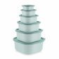 MASTERCOOK MARINA 6PC SQUARE CONTAINER SET-GREEN MCH 07