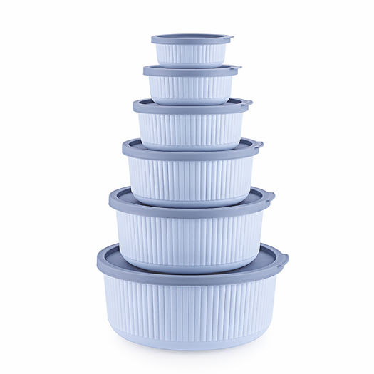 MASTERCOOK MARINA 6PC ROUND CONTAINER SET- BLUE MCH 02