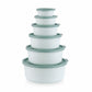 MASTERCOOK MARINA 6PC ROUND CONTAINER SET- GREEN MCH 04