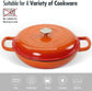 Cast Iron Saucepan Flame Orange 30CM CH1224