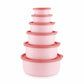 MASTERCOOK MARINA 6PC ROUND CONTAINER SET- PINK MCH 03