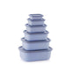 MASTERCOOK MARINA 6PC RECTANGULAR CONTAINER SET- BLUE MCH 08