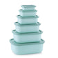 MASTERCOOK MARINA 6PC RECTANGULAR CONTAINER SET- GREEN MCH 10