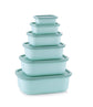 MASTERCOOK MARINA 6PC RECTANGULAR CONTAINER SET- GREEN MCH 10