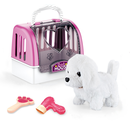 Cogo - Pretend & Play Electric Plush Dog Care Kit with Pet Grooming Accessories