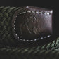 Woven Belt Orange / Burgundy Fine Stripe Medium