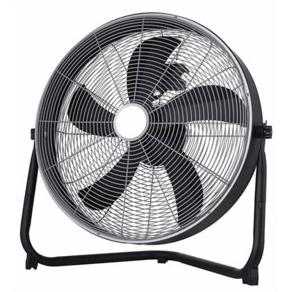 Mellerware Fan 3 Speed Floor Fan Metal Black 45Cm 65W Velocity 18 Inch 35918