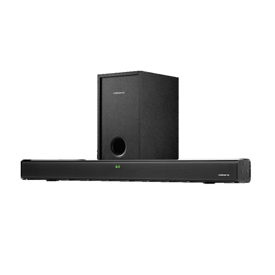 Volkano Cascade 50w Soundbar + Wired Subwoofer – Black VK-3900-2.1