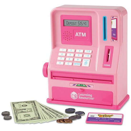 Learning Resources - Pretend & Playﾂｮ - Teaching Teaching ATM Bank - Pink