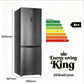 Haier 330l Black Combi Fridge HRF-425VCFRMBL