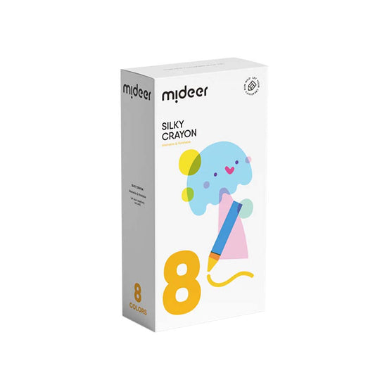 Mideer - Silky Quick - Dry Crayons - 8 Colours