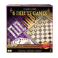 Ambassador - Classic Games - 6-in-1 Deluxe Wooden Games Set