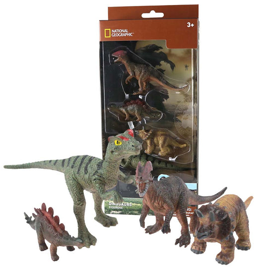 National Geographic - Dinosaur - Medium 7-13cm - 4pcs in Display Box