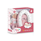 Baby Doll w Soft Body, Sleeping Nest, Pink Elephant Dungaree Outfit - 30cm
