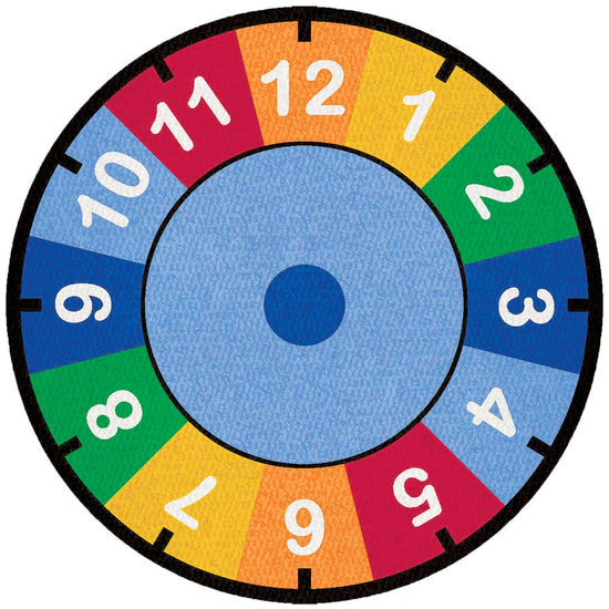 Learning Carpets - Clock - Round - 200 cm