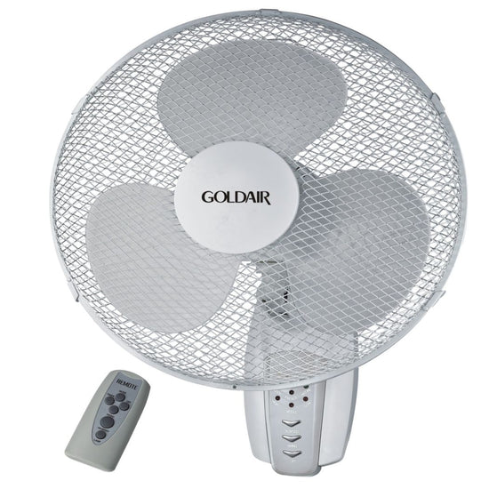 Goldair 40cm Wall Mount Fan With Remote White GWFR-160