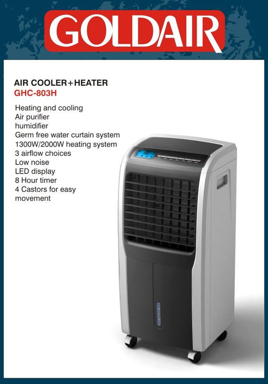 Goldair Air Cooler Plus Heater Grey & White GHC-803H