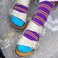 Swole Panda Bamboo Socks Purple & Yellow Striped