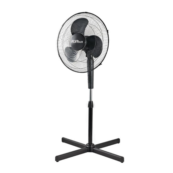 Alva 40cm Plastic Telescopic Pedestal Fan (Black) ACS200