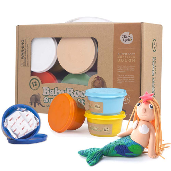 Jar Melﾃｳ - Modeling Dough - 12 Colours