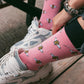 Swole Panda Pink Bumblebee Bamboo Socks 3 Pairs 4-7