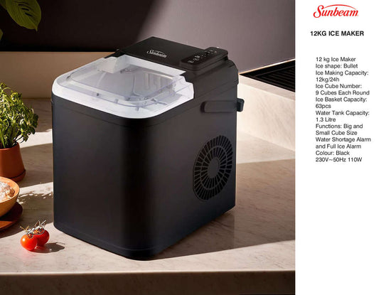 Sunbeam Black Ice Maker 12KG SIM-12