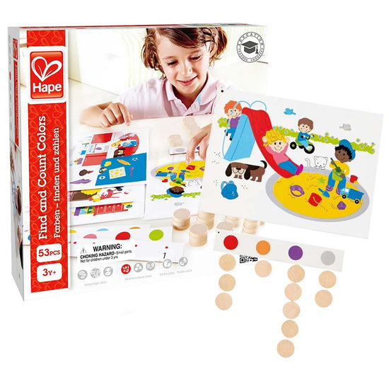 Hape - Home Education - Find and Count Colours - 53pcs