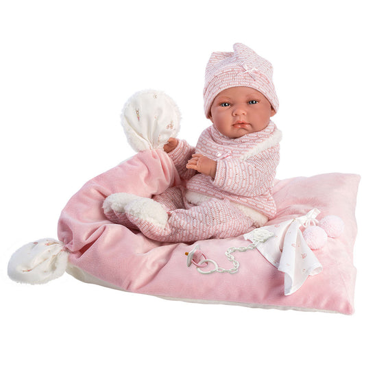 Llorens - Nica Baby Girl Doll & Comforter/Cushion - 40cm