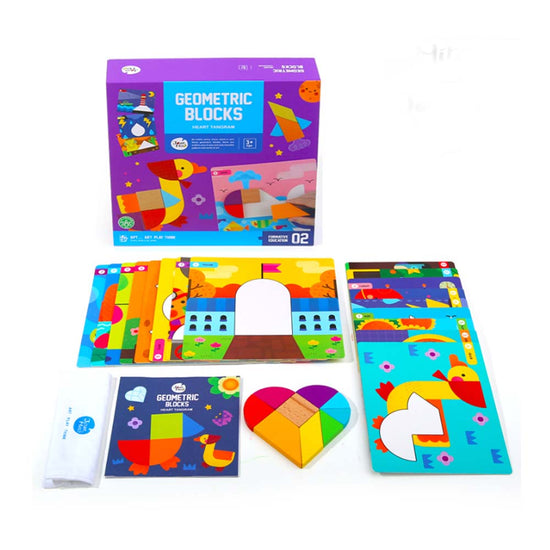 Jar Melﾃｳ - Geometric Blocks - Heart Tangram