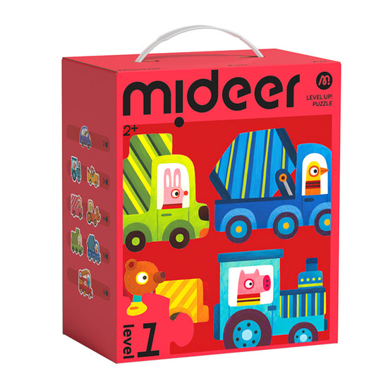 Mideer - 8-in-1 Level Up Puzzle: Level 1 Animal Transportation