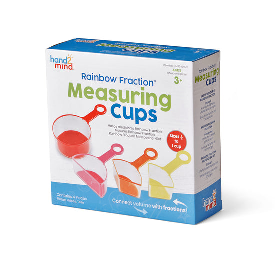 Greenbean Mathematics - Rainbow Fractionﾂｮ Measuring Cups - Set of 4