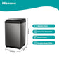 Hisense 14KG Stainless Steel Titanium Top Loader Washing Machine WTJA1402T