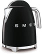 Smeg Retro 1.7l Kettle & 2 Slice Toaster Black Combo KLF03BLSA + TSF01BLSA