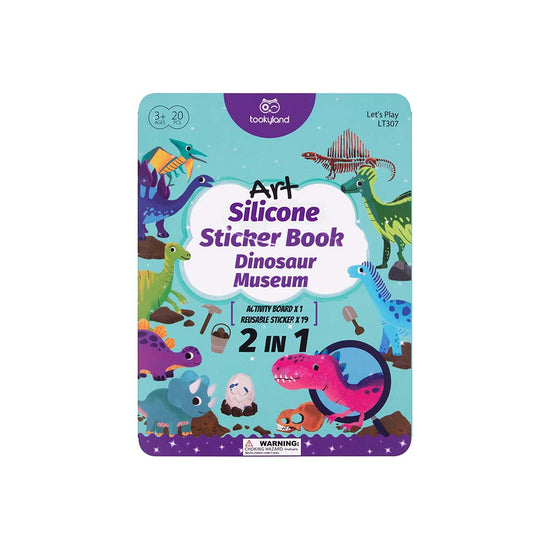 TookyToy - Silicone Sticker Book - Dinosaur Museum