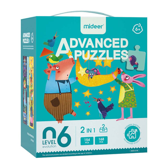Mideer - Level Up Puzzles - 2-in-1 - Level 6 World Imagination