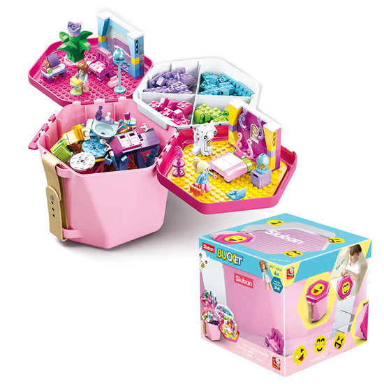 Sluban - Block Bucket - Girl Range - 1pcs