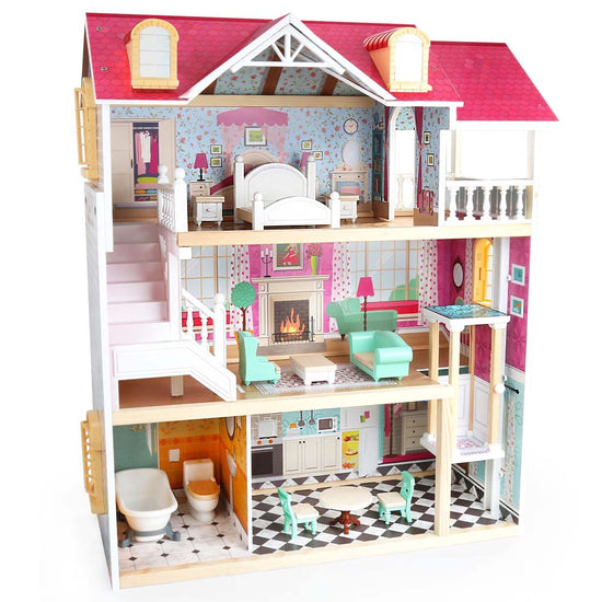 TopBright - Country Estate Doll House - Furnished with Elevator - 62 x 26 x 76 - 12pcs