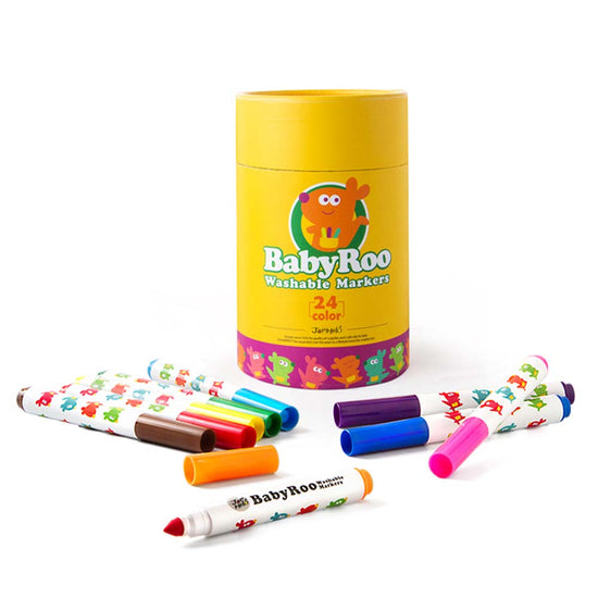 Jar Melﾃｳ - Markers Washable Baby Roo - 24 Colours