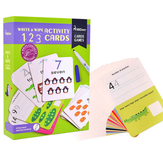 Mideer - Write & Wipe Cards - 123 Numbers
