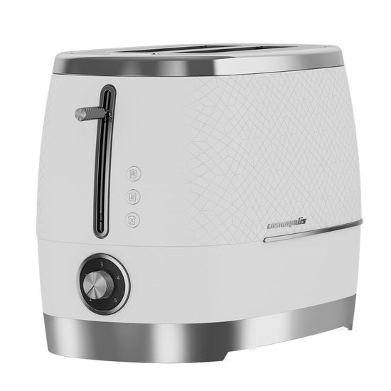 Beko Cosmopolis 2 Slice Toaster White/Chrome TAM8202CR