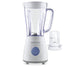 Mellerware Jug Blender With Coffee Mill & 4 Metal Straws Plastic White 1.5L 500W Sylvio 62200B