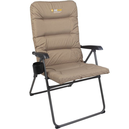 OZtrail Coolum 5-Position Padded Arm Chair 150kg FCA-COO5-E