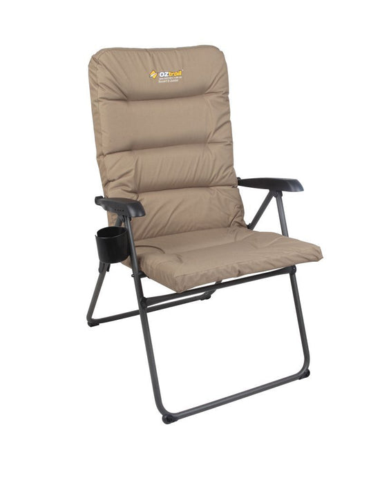 OZtrail Coolum 5-Position Padded Arm Chair 150kg FCA-COO5-E