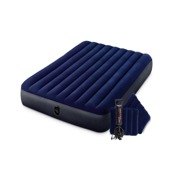 Intex Dura-Beam Standard Downy Easy Comfort Queen Airbed with Hand Pump 1.52cm x 2.03m x 22cm I64765